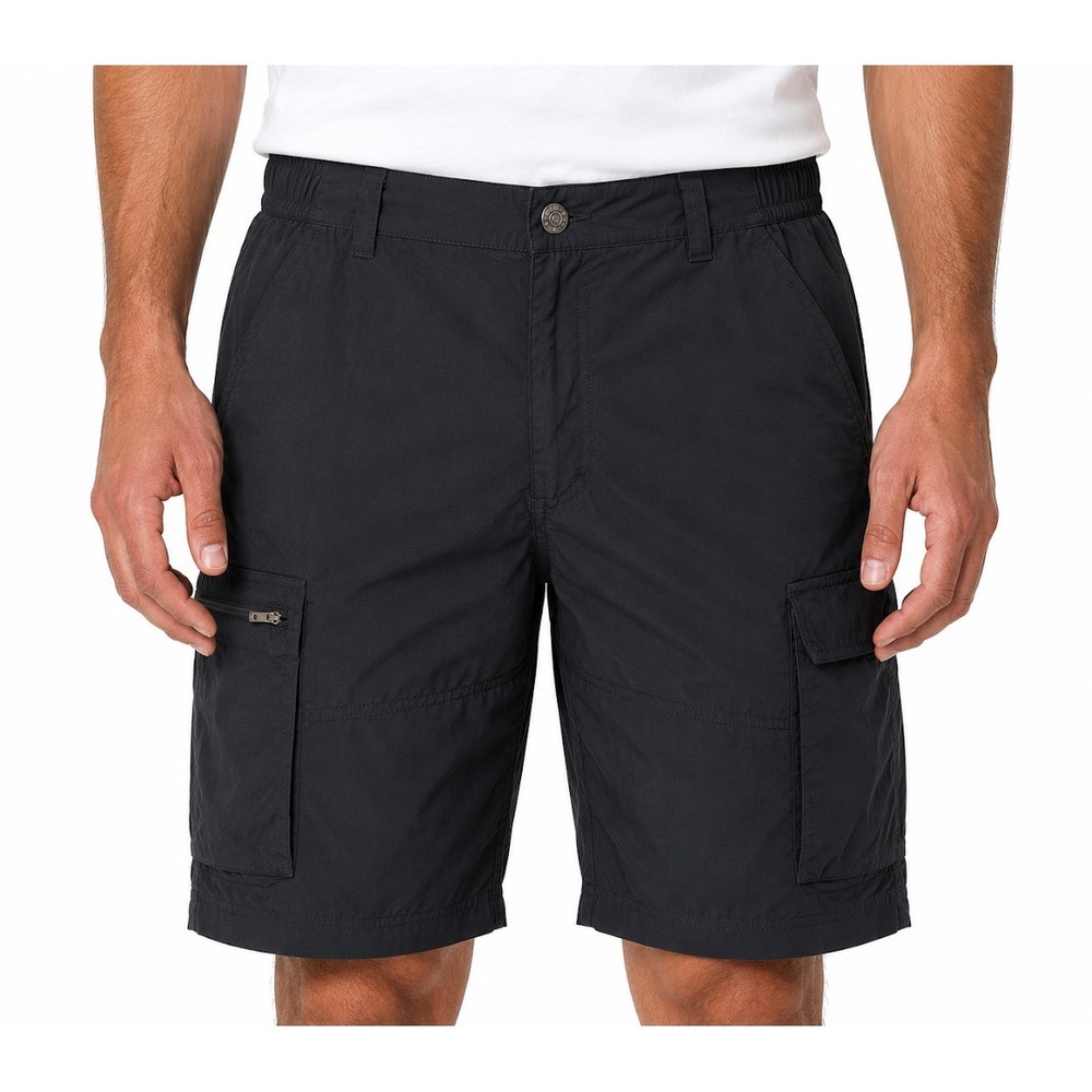 Columbia Omni-Shade Cargo Shorts Men 40 Black Utility Hiking Outdoor Fishing